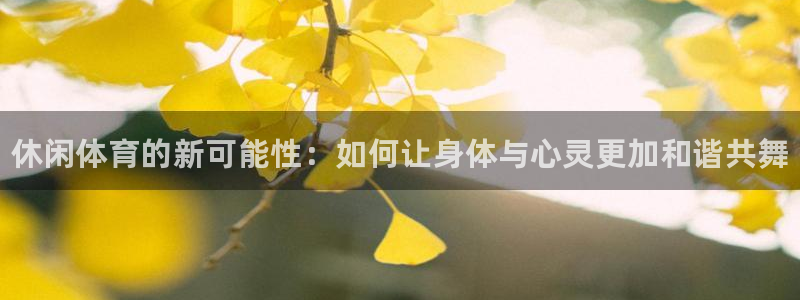 欧亿体育官方正版app官网：休闲体育的新可能性：如何